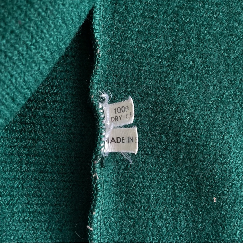 Vintage Moffat Woollens Wool Sweater Jacket/ Blazer in Forest Green - Picture 6 of 8